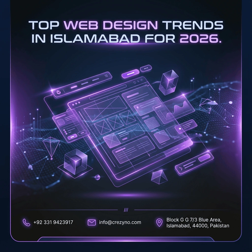 Top Web Design Trends in Islamabad for 2026 - crezyno
