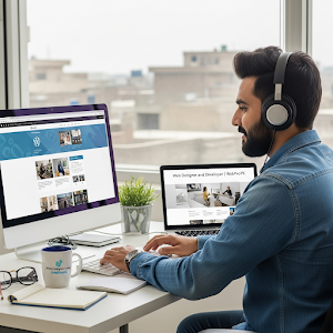 web designer and developer/ website designer place picture