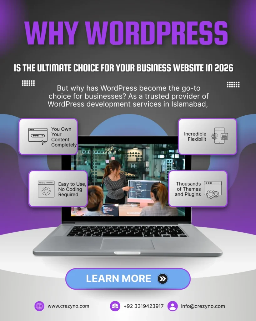 Why WordPress is the Ultimate Choice for Your Business Website in 2026 - crezy no